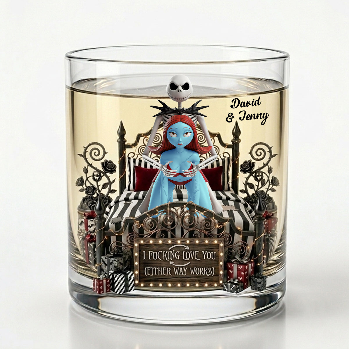 Naughty Couple Round Glass - Personalized Gifts For Couple 01ohtn100626-Homacus