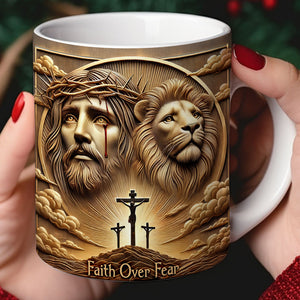 Gifts For Jesus Lover Coffee Mug Faith Over Fear 05xqqn150125-Homacus