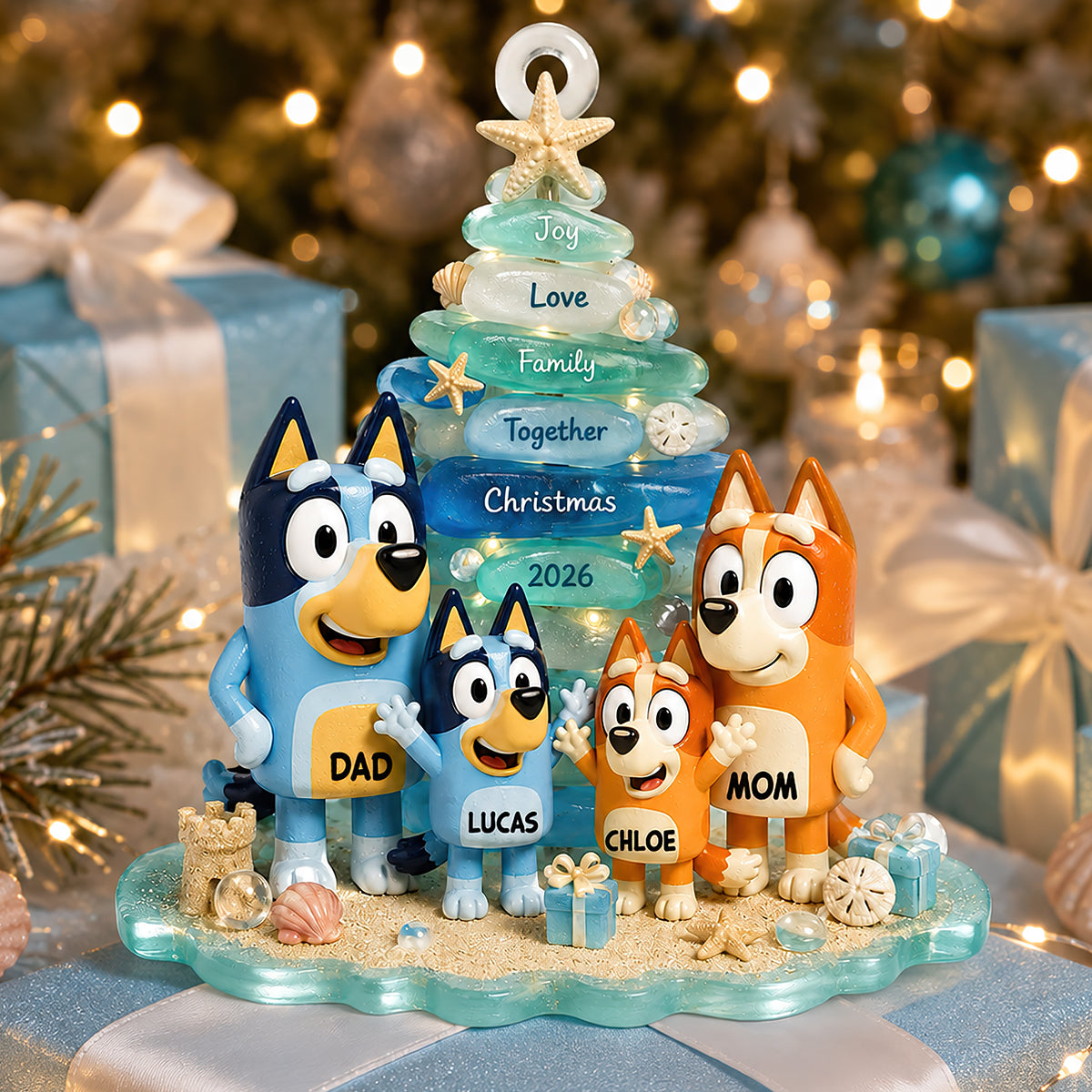 Puppy Family - Personalized Gifts For Christmas Ornament 01nadt010826-Homacus