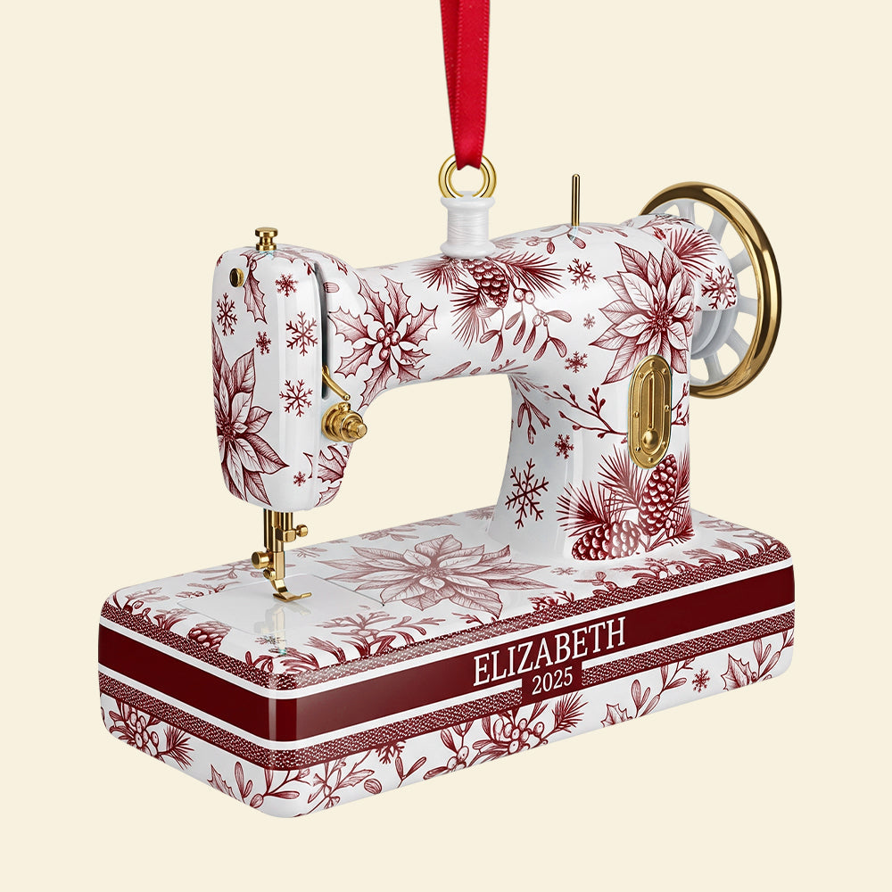 Sewing Toile de Jouy Acrylic Ornament 04pgtn270825-Homacus