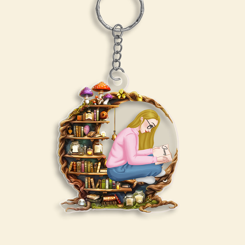 Personalized Gifts For Girl Book Lovers Keychain 02NAMH280225HG-Homacus