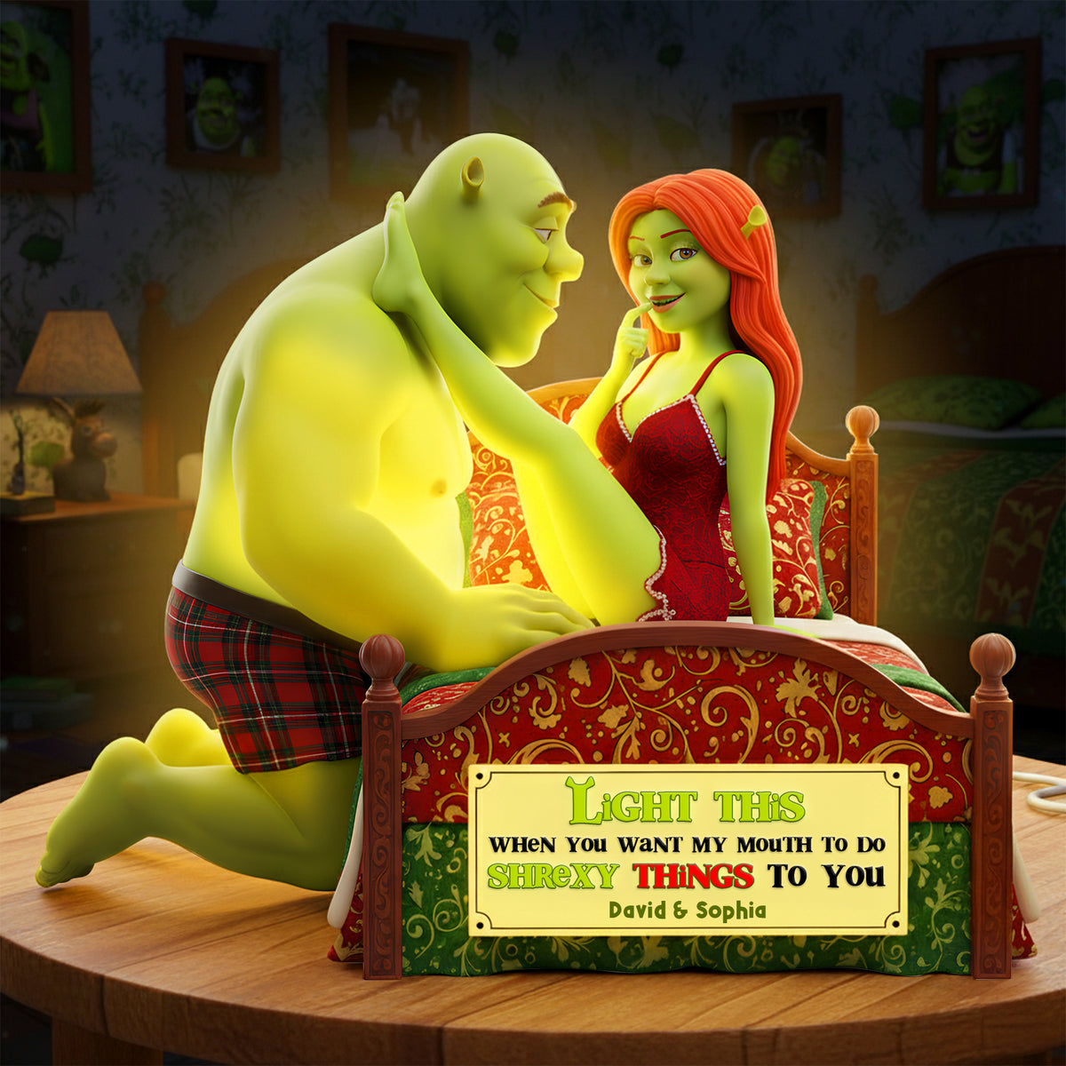 Naughty Couple Acrylic Light Box - Personalized Gifts For Couples 02KILU061125-Homacus