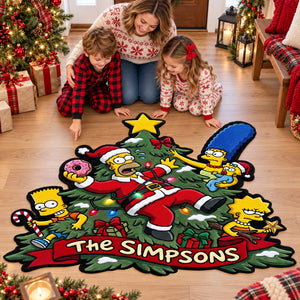 Cheerful Cartoon Family Doormat - Personalized Christmas Gift For Family 02HAQN031026