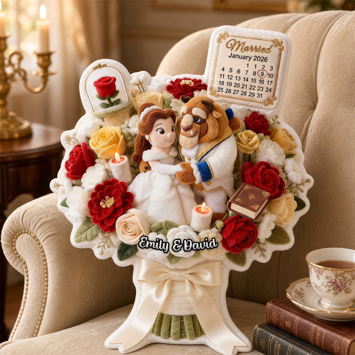 Happily Married Couple Pillow - Personalized Christmas Gifts For Newlywed Couple 05ohdh021026-Homacus
