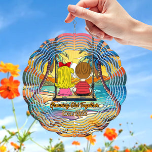 Personalized Gifts For Couple Wind Spinner 01xqqn181224hg Growing Old Together-Homacus