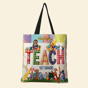 Cute Teacher Tote Bag, Personalized Gifts For Teacher 05qhtn220725-Homacus
