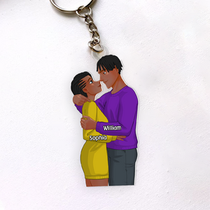 Personalized Gifts For Couple Keychain Romance Couple 021ACPU111124DA-Homacus