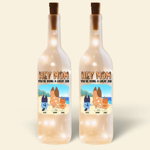 Personalized Gifts For Mom Bottle Lamp 02natn140225 Hey Mom You Are Doing Great Job-Homacus