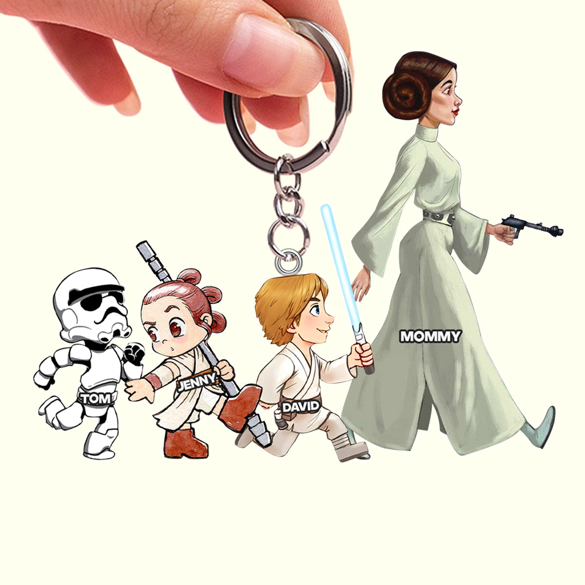 Strong Mom And Kids Acrylic Keychain - Personalized Gifts For Mother's Day 03qhtn210426-Homacus