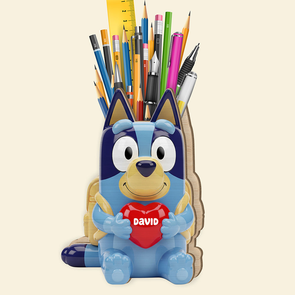Back To School Wooden Pen Holder - Personalized Gifts For Kids 02naqn240725-Homacus