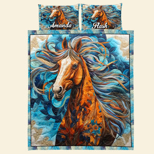 Personalized Gifts For Horse Lovers Quilt Bedding Set Special Line 03hutn051124-Homacus