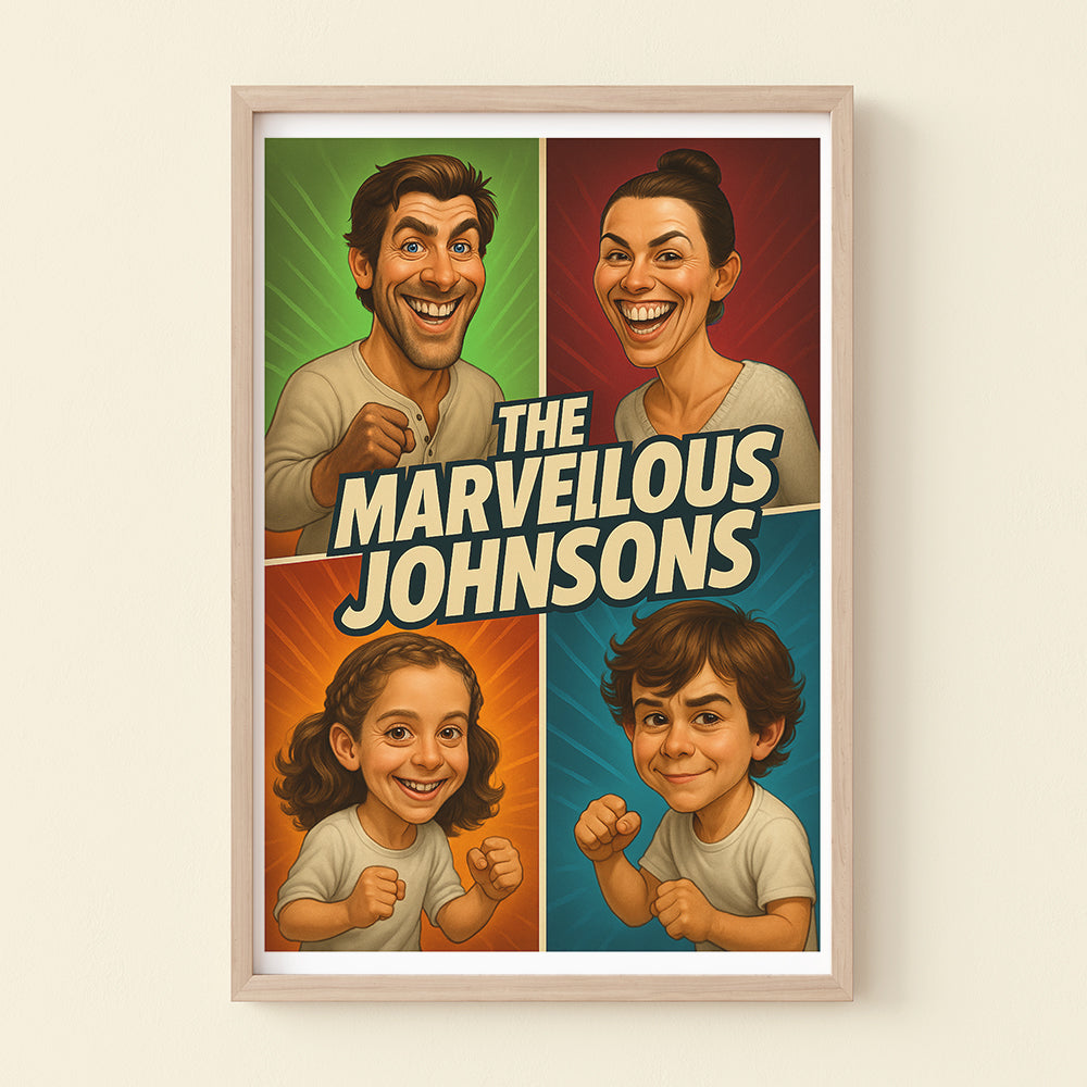 Custom Caricature Photo Personalized Gifts For Family 05natn210825-Homacus