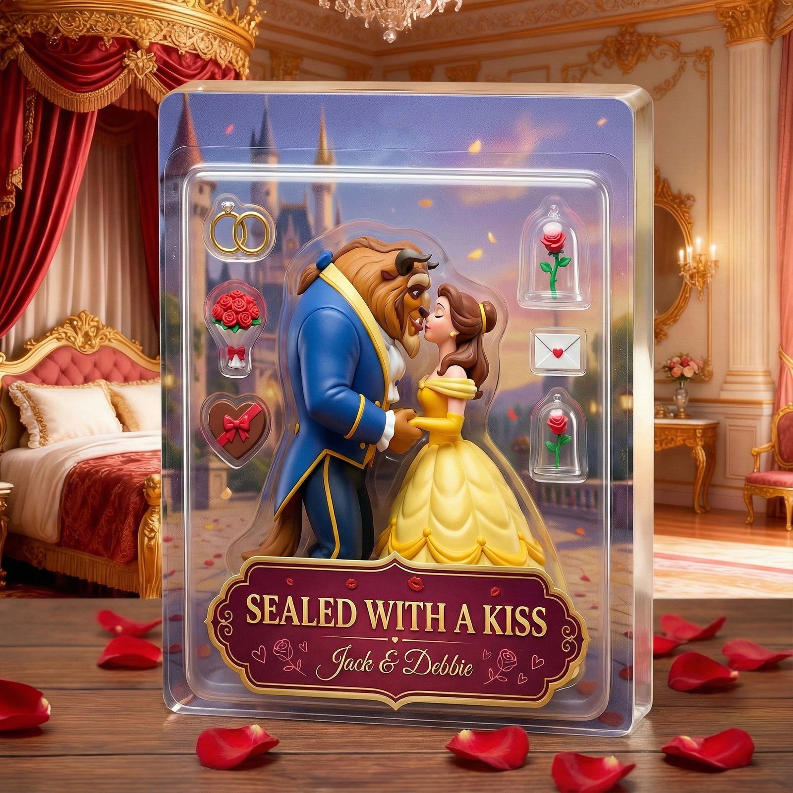 Seal With A Kiss Acrylic Plaque - Personalized Gifts For Couple 03QHLU070126