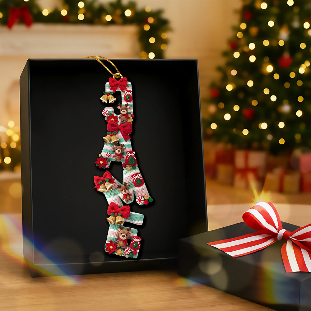Crochet Reindeer Alphabet Ornament - Personalized Christmas Gifts 07paqn301025-Homacus