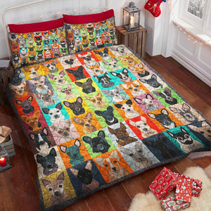 Chihuahua Dog Christmas Quilt Bed Set Gifts For Dog Lovers 03HUDT061124-Homacus