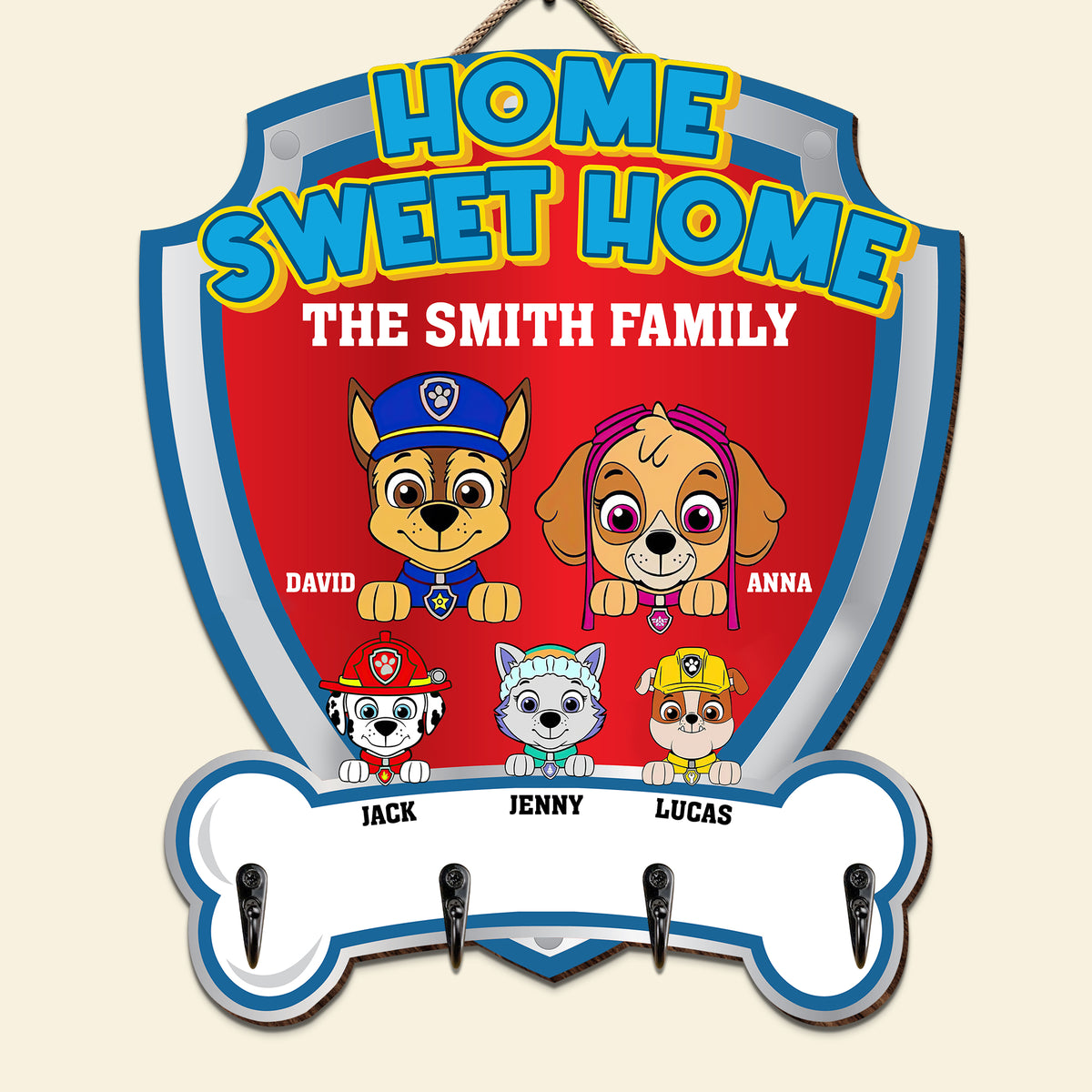 Personalized Gifts For Family Key Hanger 01NATN100624-Homacus