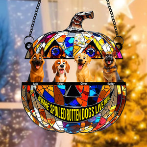 Pumpkin Suncatcher Ornament - Personalized Halloween Gifts For Dog Lovers 05tgqn090825-Homacus