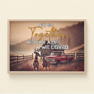 Gifts For Couple Canvas Print Deer Couple 03OHMH111224-Homacus