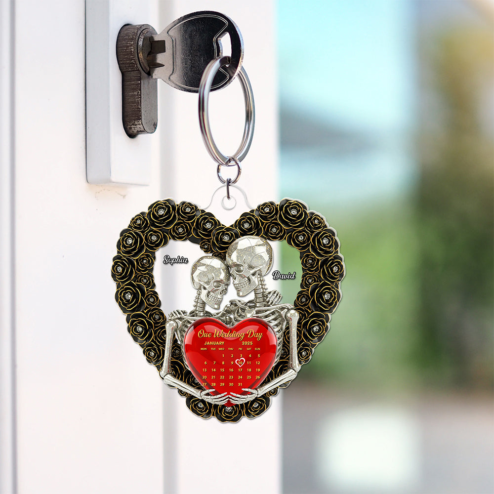 Skull Couple Keychain - Personalized Gifts For Couple 04ohqn260625-Homacus