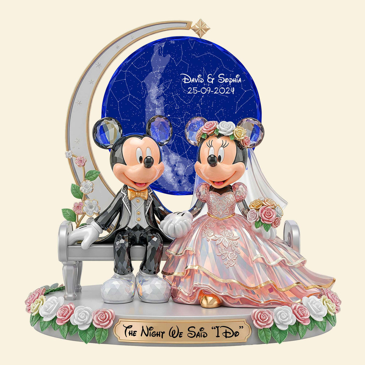 Starry Night Map Acrylic Plaque - Personalized Weeding Gifts For Couple 03NATN230625-Homacus