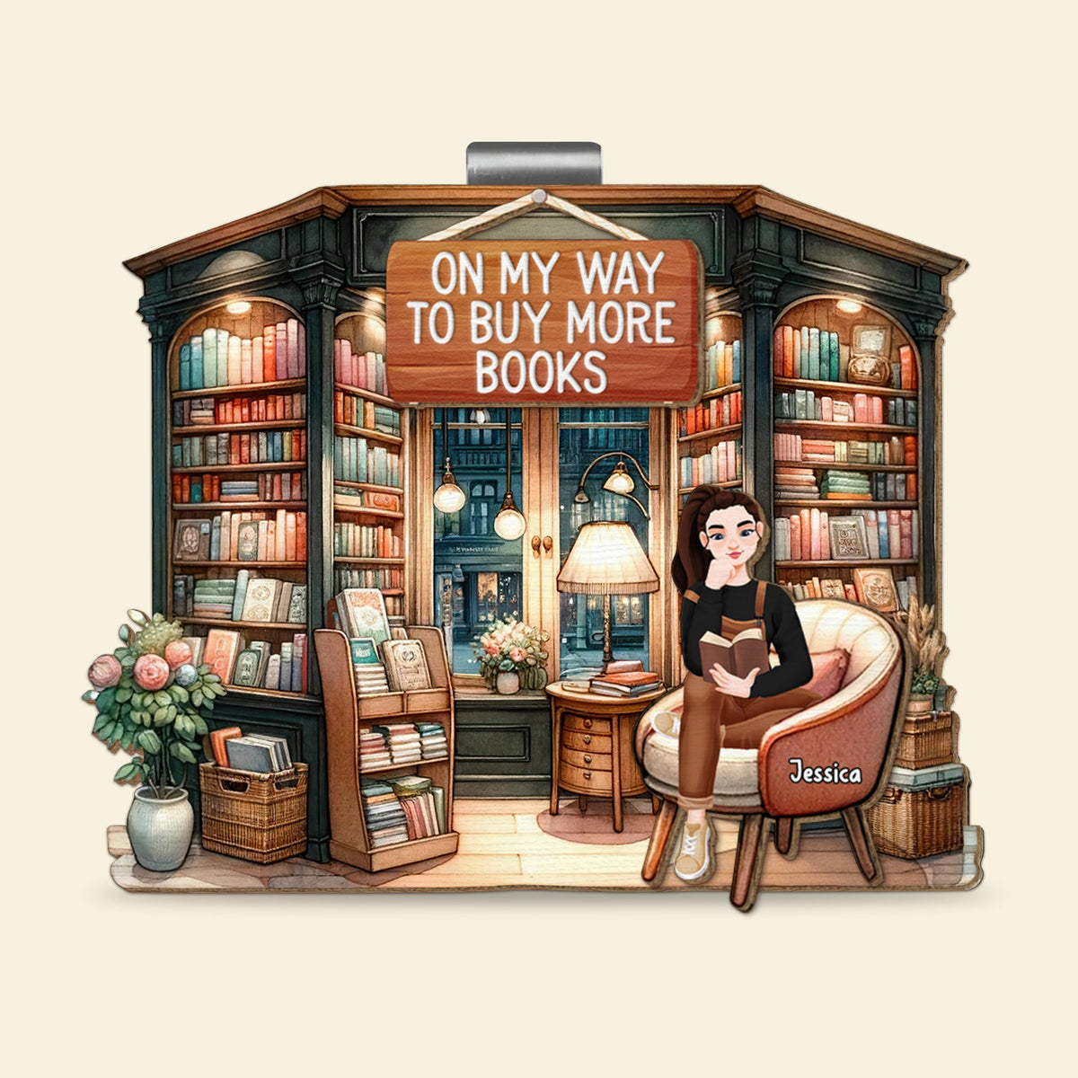 Personalized Gifts For Book Lover Car Visor Clip 04XQDT030325PA On My Way To Buy More Books-Homacus