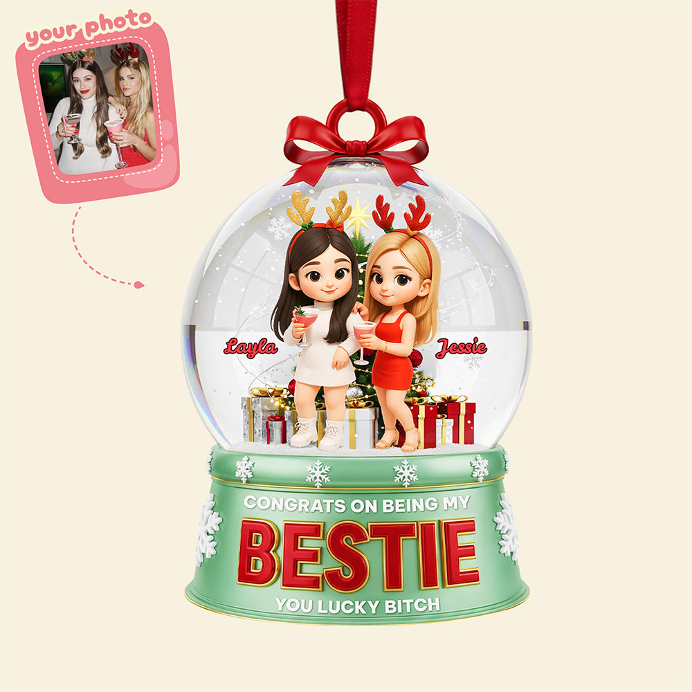 Personalized Gifts For Christmas, Bestie Custom Photo Acrylic Ornament 02pgta230925-Homacus