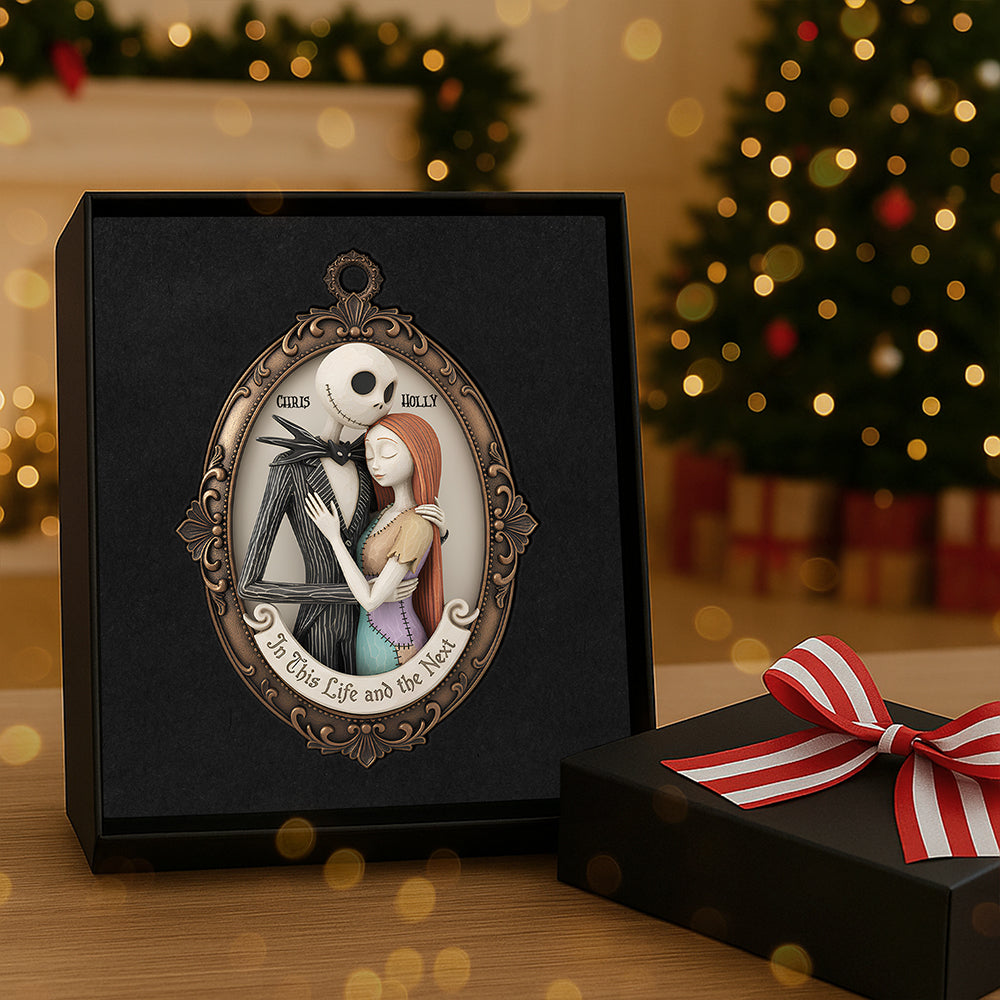 Romantic Couple Acrylic Christmas Ornament - Personalized Gifts For Couple 01nata191125-Homacus