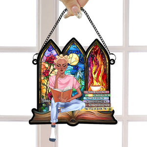 Personalized Gift For Book Lovers Suncatcher Ornament Reading Book Girl 01OHLU311224TM-Homacus