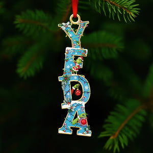 Funny Alphabet Tree Ornament Personalized Christmas Gifts 03HUDT011125-Homacus