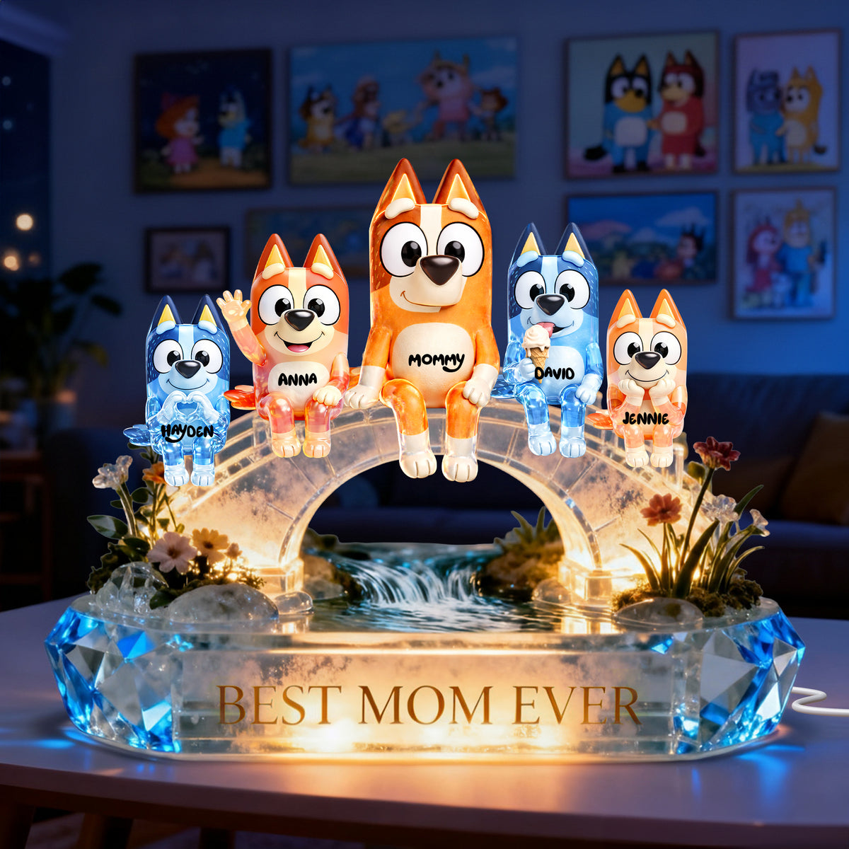Heartfelt Mom & Her Little Ones Light Box - Personalized Gift For Mom 05OHLU090226-Homacus