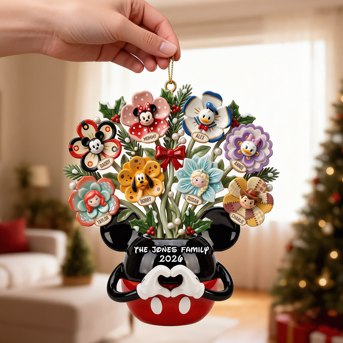 Beautiful Family Flower Vase Ornament - Personalized Gifts For Family 03qhtn100926-Homacus