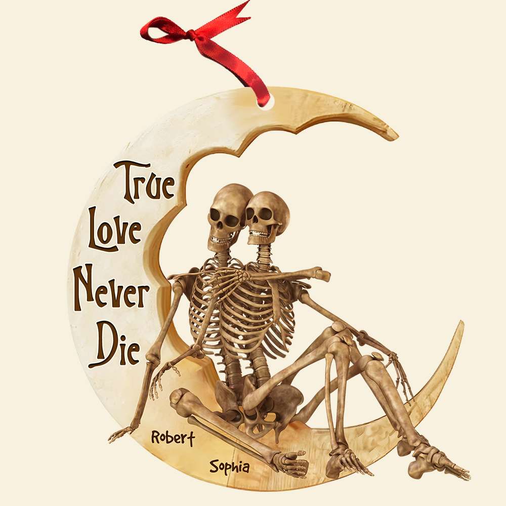 Personalized Gifts For Skull Couple Christmas Ornament 01OHDT191124-Homacus