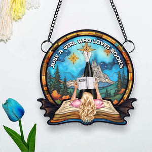 Personalized Gifts For Book Lover Girl Suncatcher Ornament 02OHMH251224TM-Homacus