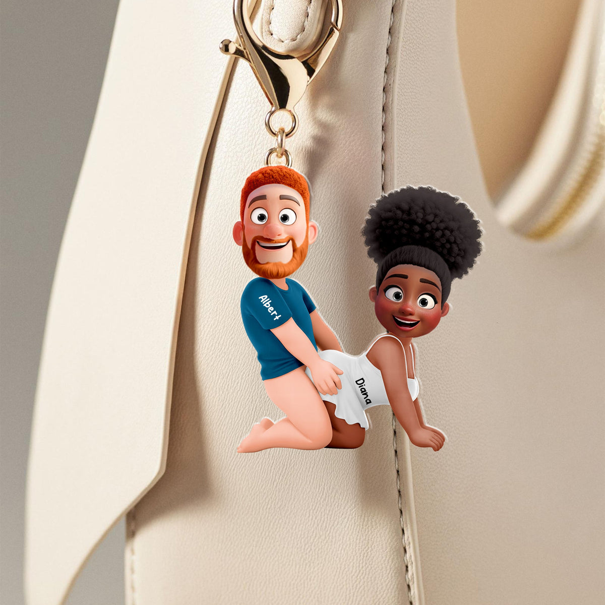 Naughty Couple Keychain - Personalized Gifts For Couple 05naqn140126-Homacus