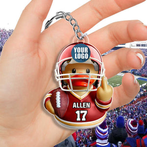 Personalized Gifts For Football Lover Keychain Rubber Duck Football Fans 05HUDT101224-Homacus