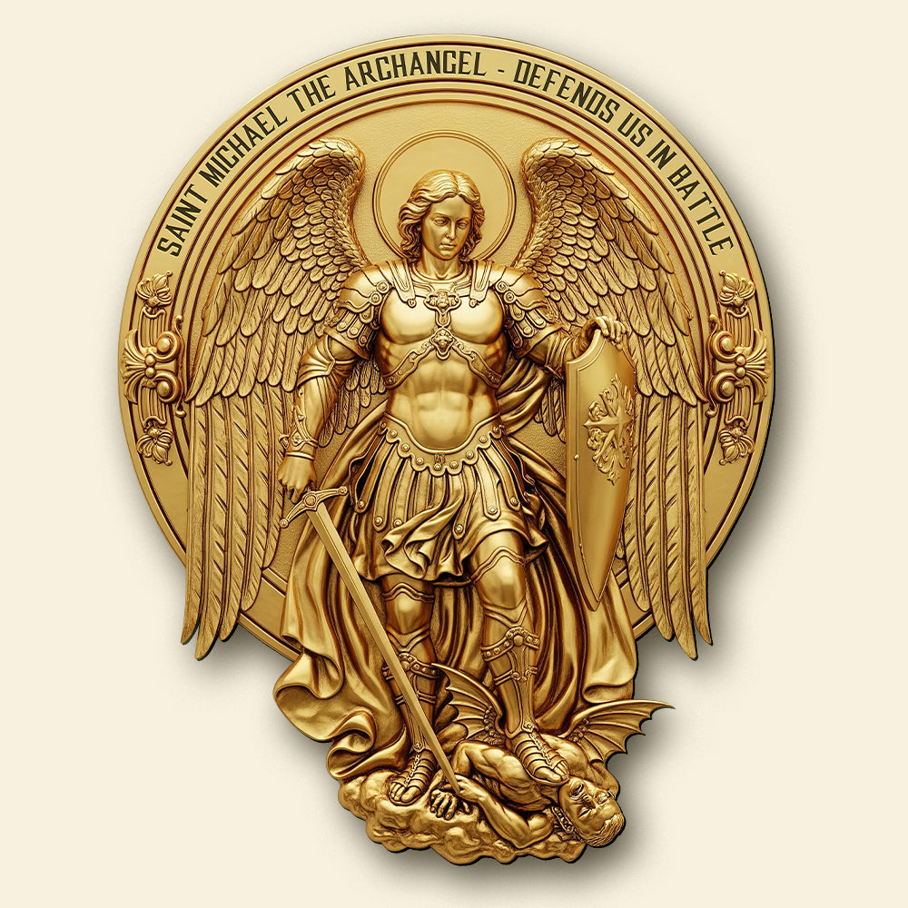 St. Michael The Archangel Metal Sign – Personalized Gifts for Catholic 01huqn300525-Homacus
