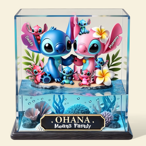 Blue Aliens Family Acrylic Plaque - Personalized Gift For Family 01TGPU190525-Homacus