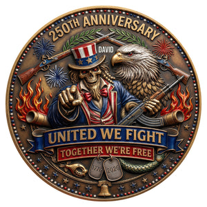 Celebrated America 250th Anniversary Printed Metal Coin - Personalized Gifts 03tyqn240326-Homacus