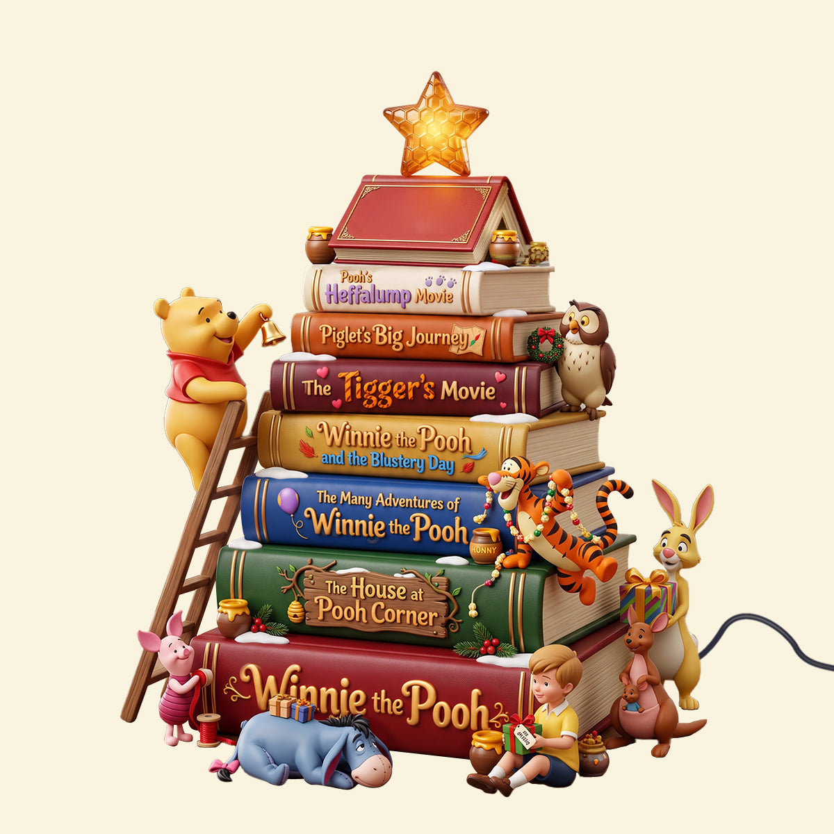 Whimsical Christmas Book Tree Acrylic Light Box - Personalized Gifts For Christmas 06patn211026-Homacus