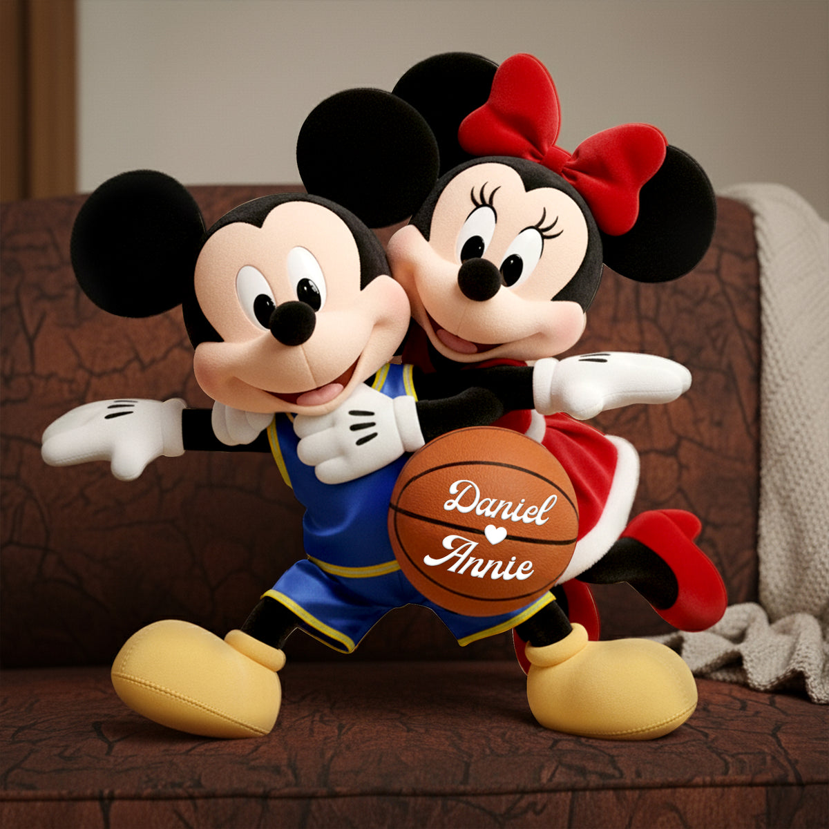 Athletic Love Duo Shaped Pillow - Personalized Gifts For Couples 02PALU171125-Homacus