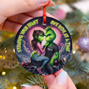 Personalized Gifts For Couple Green Christmas Ornament 04TOTN141124-Homacus