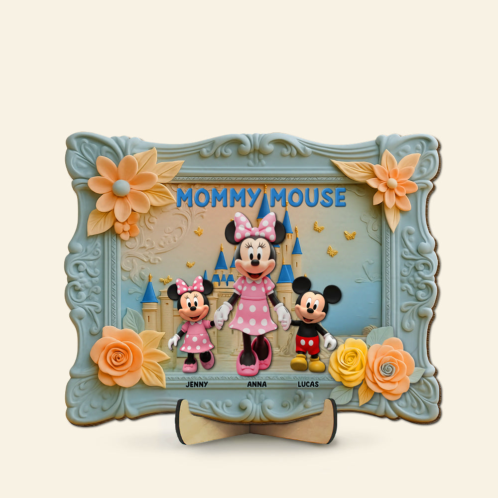 Personalized Gifts For Mom Wood Sign Mommy Mouse-Homacus