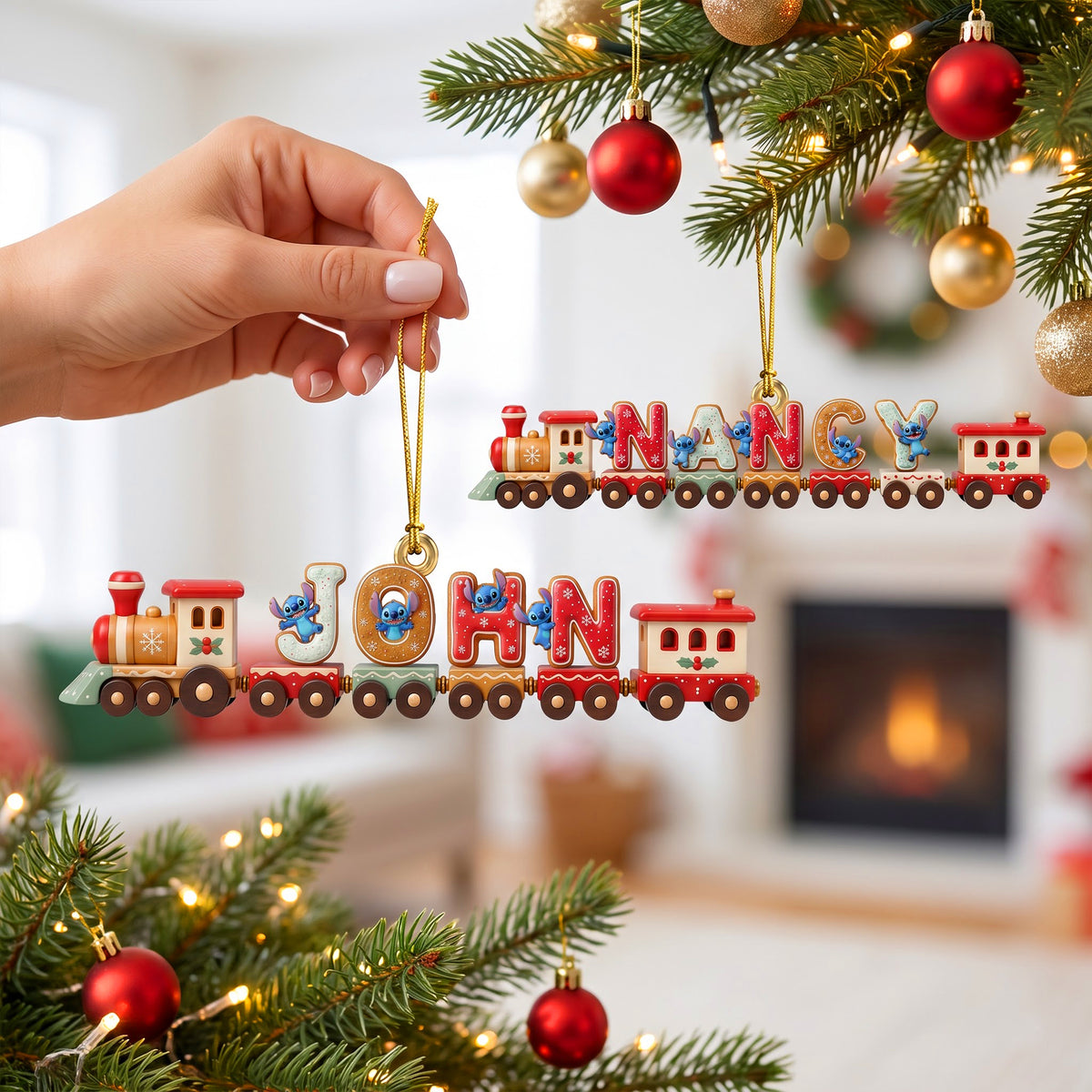 Alphabet Train Acrylic Ornament - Personalized Gifts For Christmas 04naqn140926-Homacus