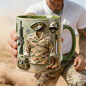 Honoring A True Hero Accent Mug - Personalized Gift For Veteran 04HYLU110226-Homacus