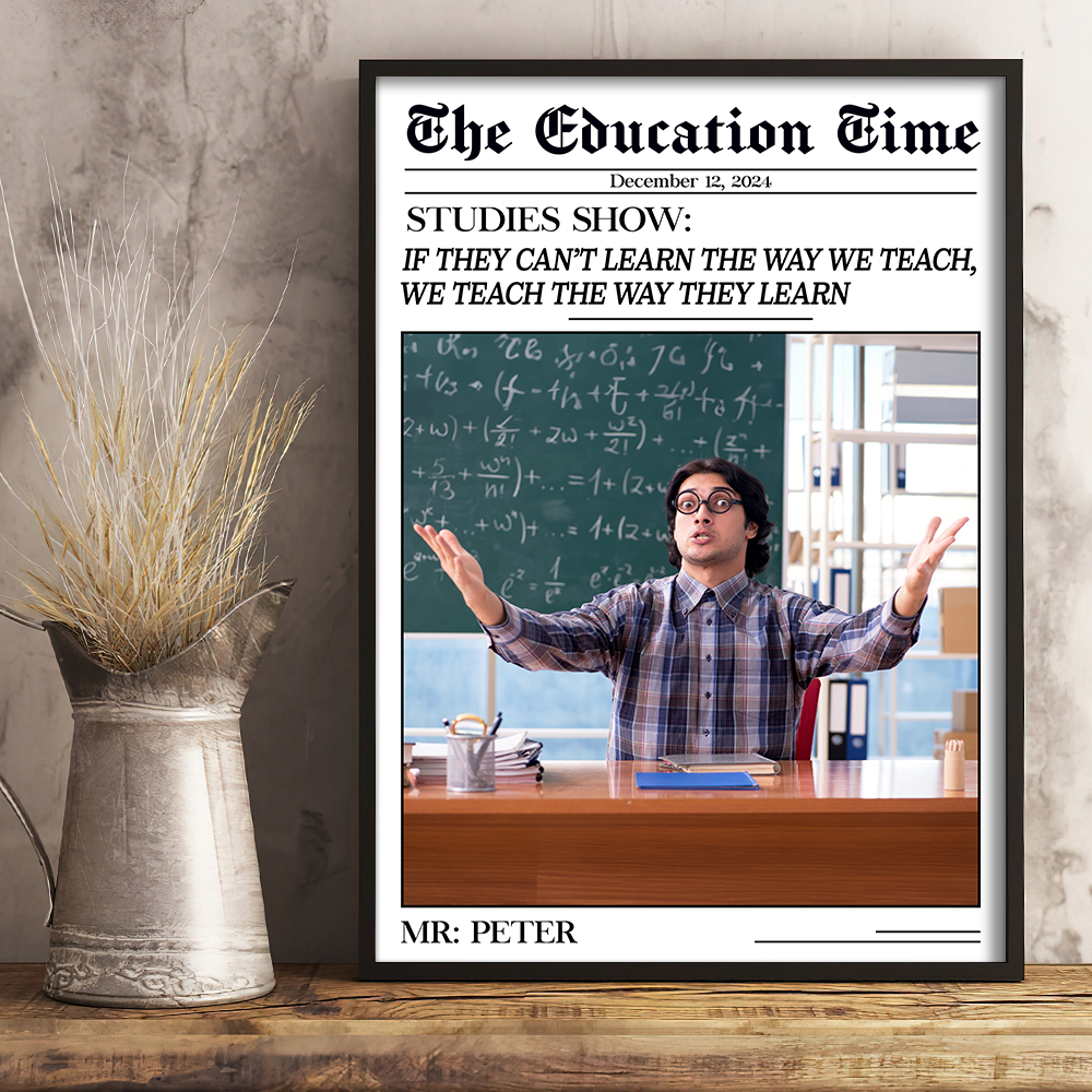 Custom Photo Gifts For Teacher Canvas, Newspaper 02tgpu171224-Homacus