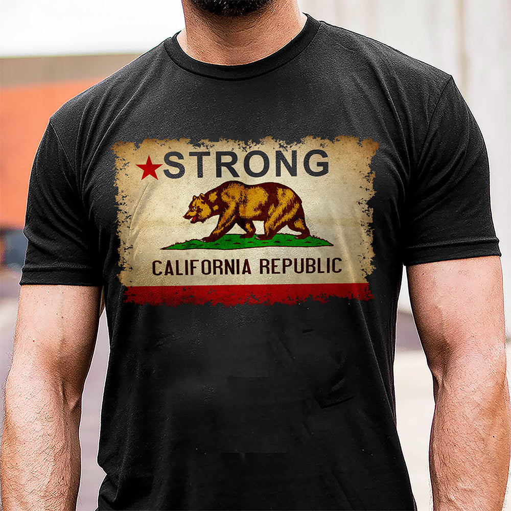 Pray for California Los Angeles Fire Strong Flag Shirt-Homacus