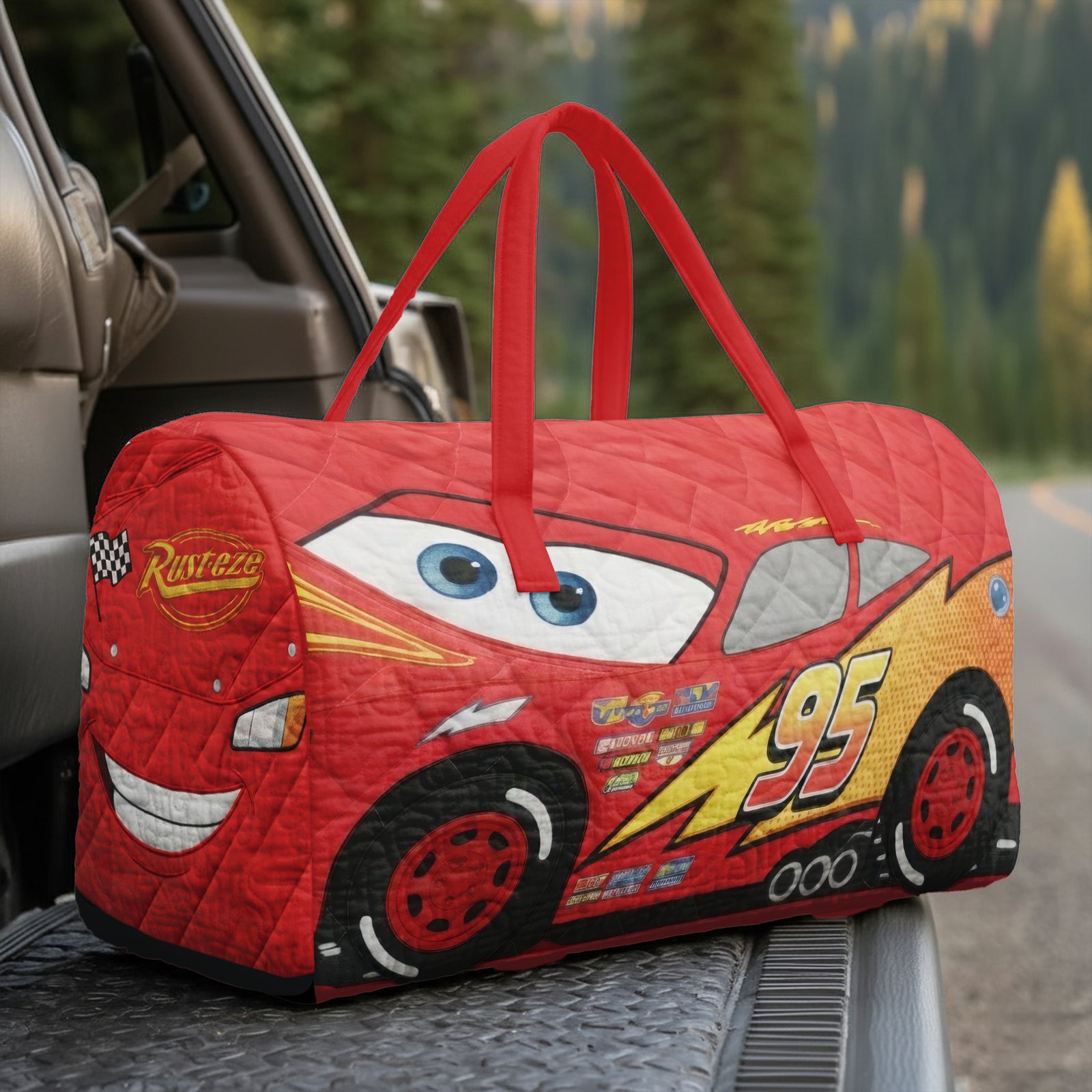 Car Theme Quilted Duffle Bag – Personalized Gifts For Car Lovers 05naqn220126-Homacus