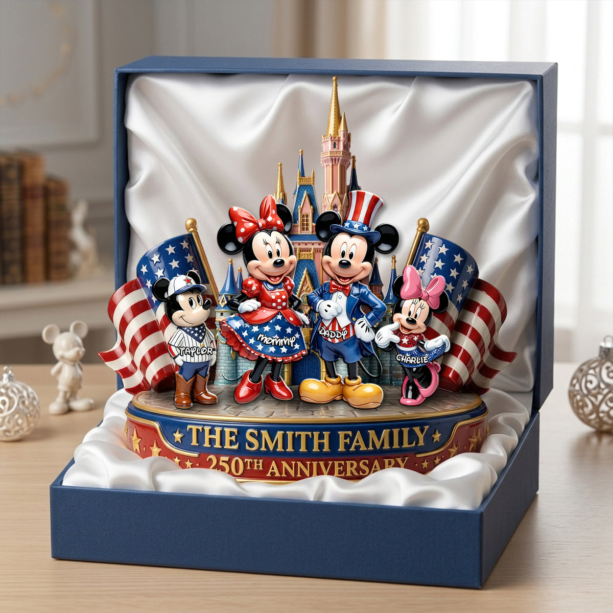 Cute Characters Celebrated America 250th Anniversary Acrylic Plaque - Personalized Gifts For Family 04tylu200326-Homacus
