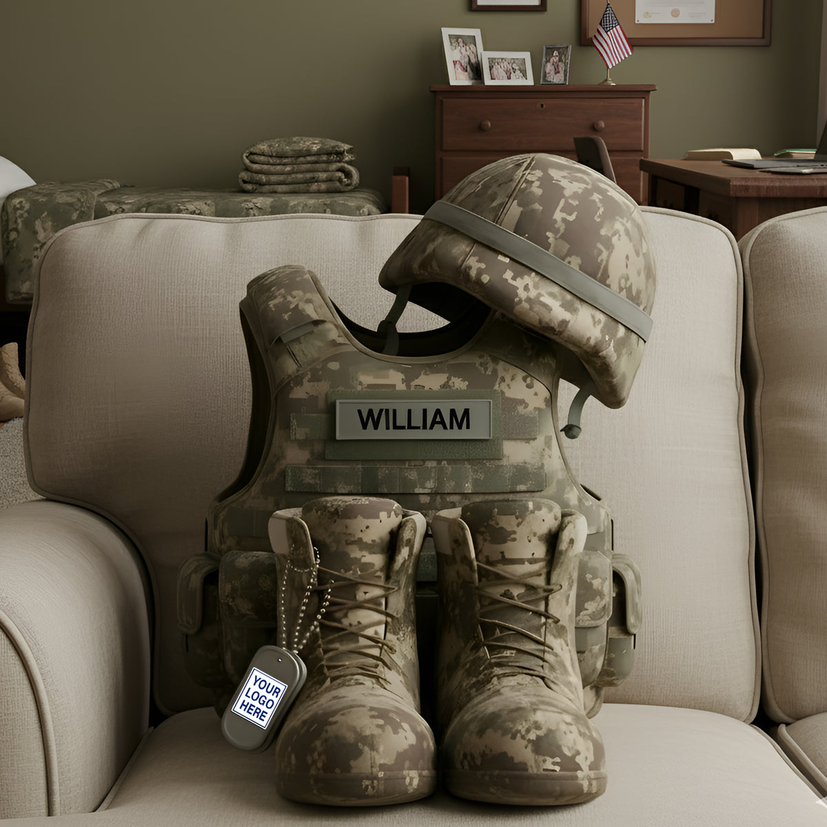 Honoring Heroes Pillow Personalized Gifts for Veterans 09OHLU151125-Homacus