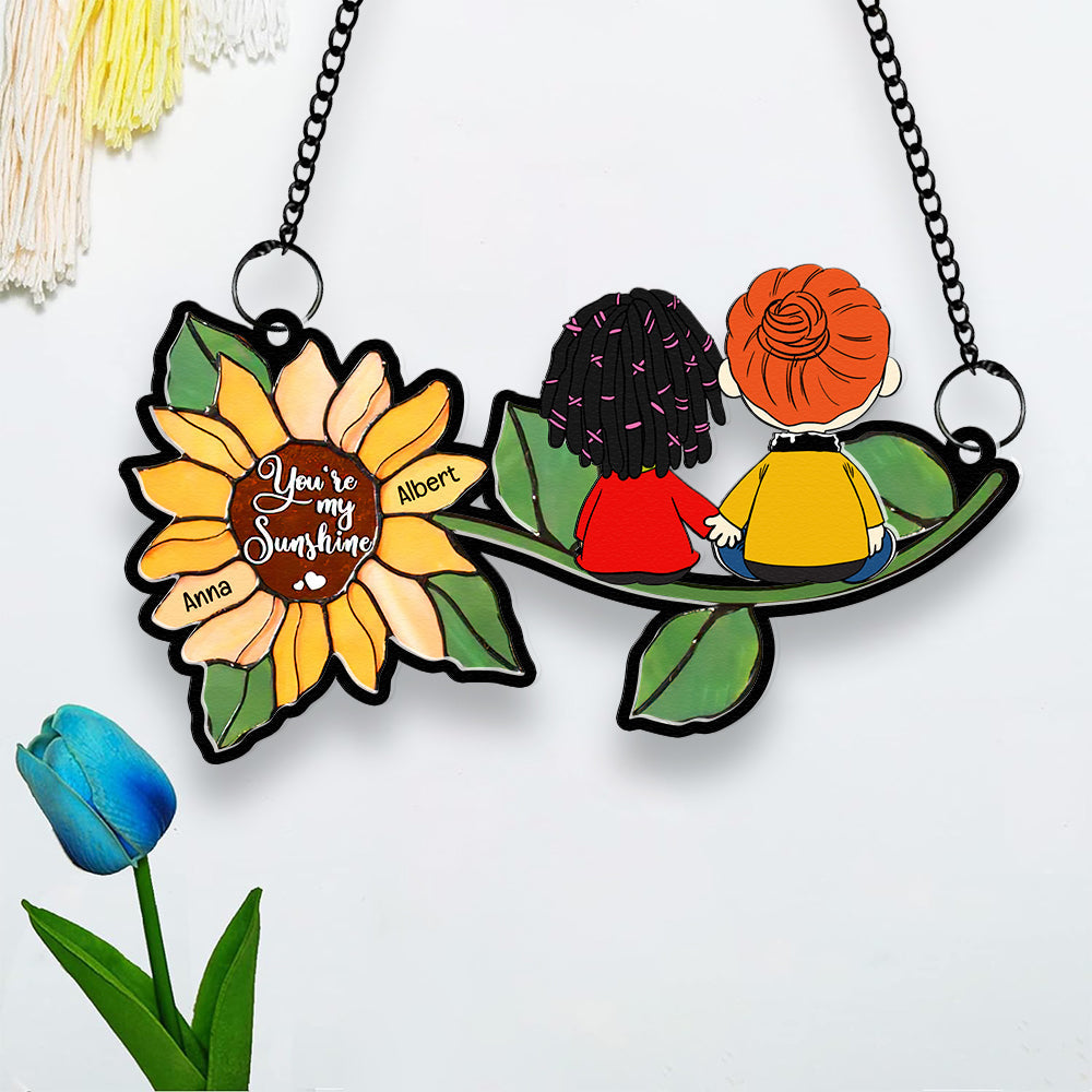 Personalized Gift For Couple Acrylic Suncatcher Ornament You're My Sunshine 02KAQN061224HG-Homacus